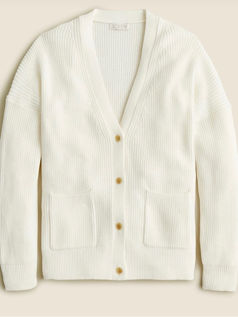 NWT J. Crew Women’s V-Neck Cardigan Sweater in Ivory Size XS